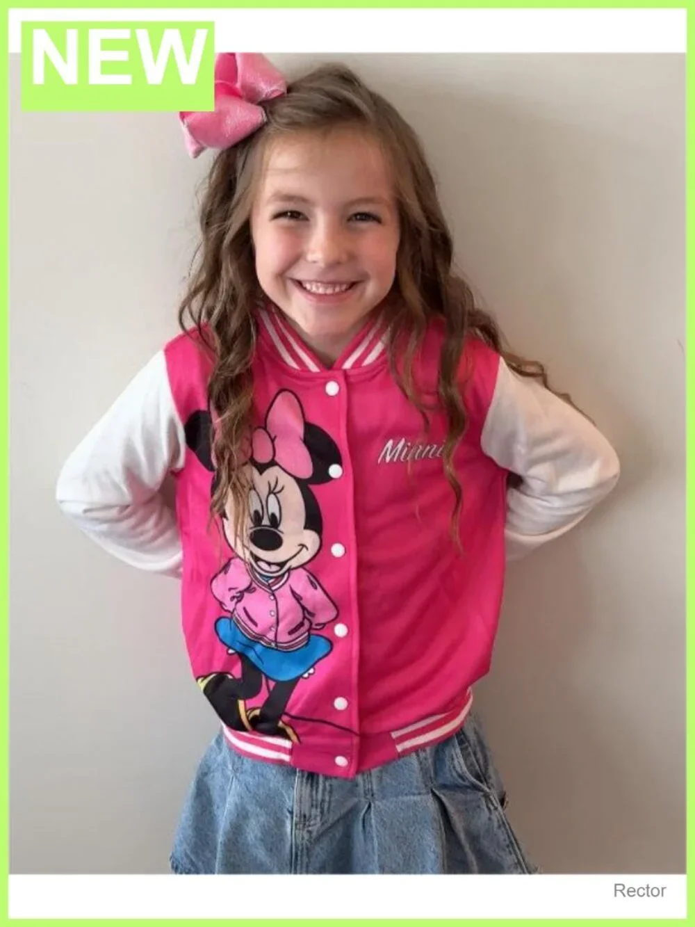 Disney Kids Varsity Bomber Jacket Zip Up Sweatshirt for Toddler to Big Kid